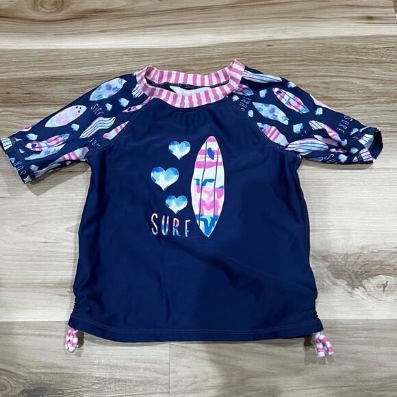 Tommy Bahama Navy Swim Top Rash Guard Girls 4 - Picture 1 of 4